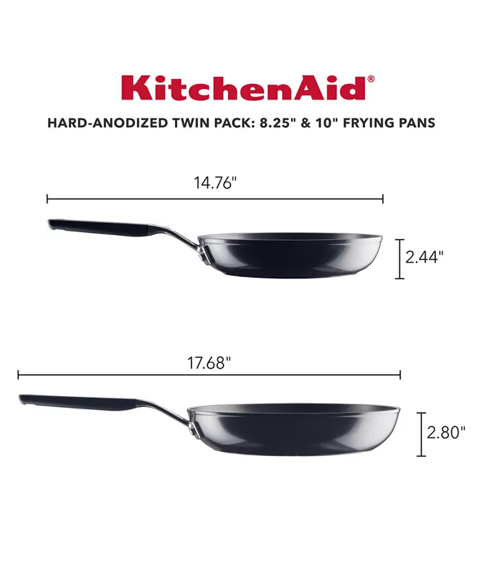 KitchenAid Hard Anodized 2 Piece Nonstick Frying Pan Set