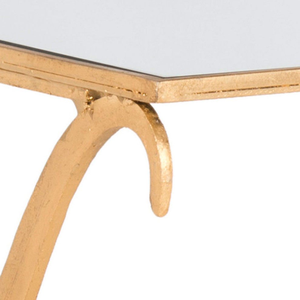 Valerie Coffee Table/ Gold/ Tempered Glass Top   Modern   Coffee Tables   by Virgil Stanis Design  Houzz