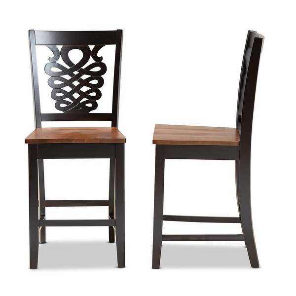 Gervais Modern and Contemporary Transitional 2-Piece Counter Stool Set