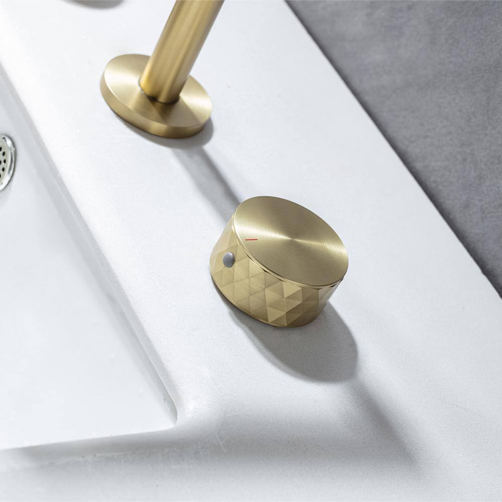 GIVING TREE 2-Handle Deck-Mount Modern Roman Tub Faucet Trim Kit with New Fashion Switch in Brushed Brass HDLTGY0004