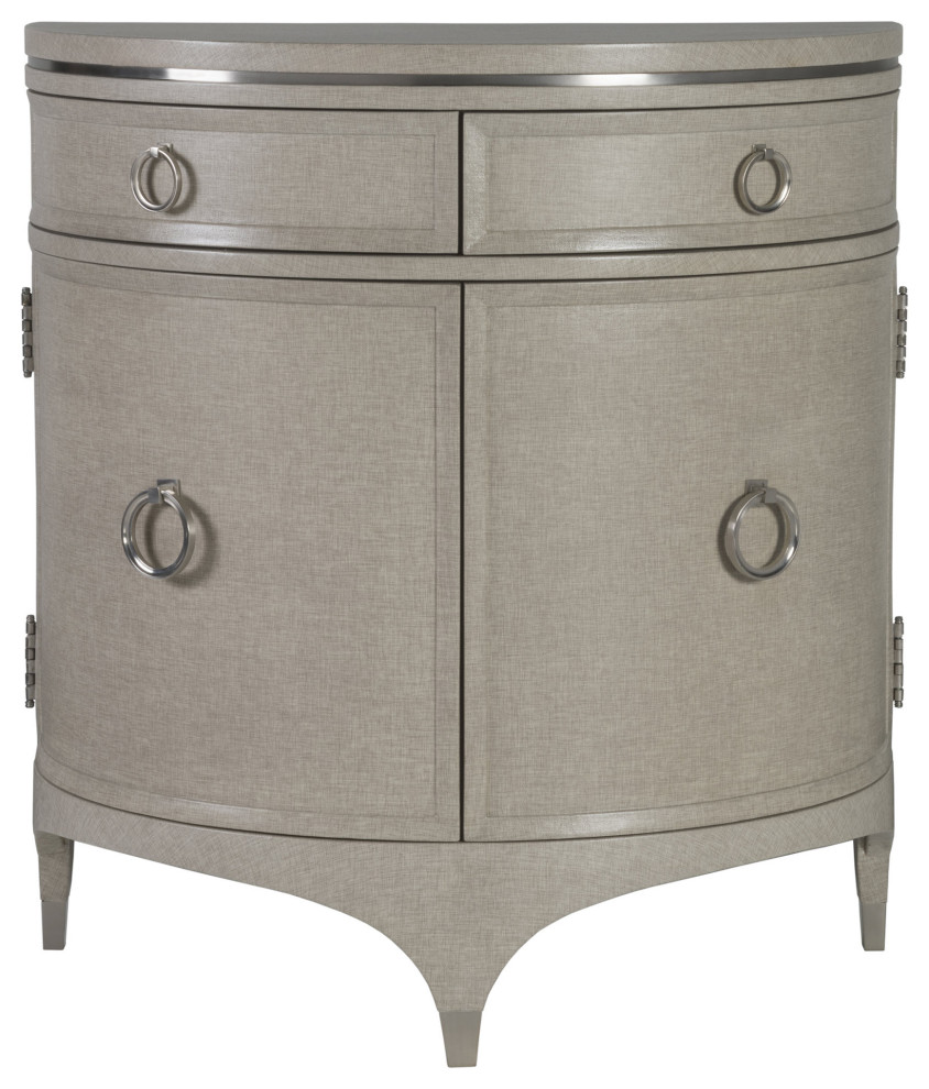 Zeitgeist Linen Demilune Chest   Transitional   Accent Chests And Cabinets   by HedgeApple  Houzz