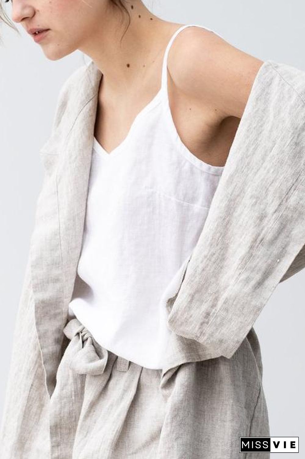 Solid Linen Tank Top