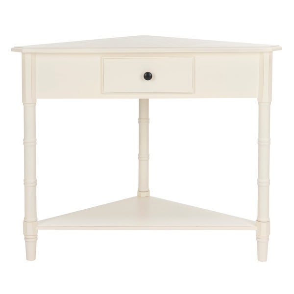 SAFAVIEH Gomez Cream 1-drawer Corner Table - 33.9