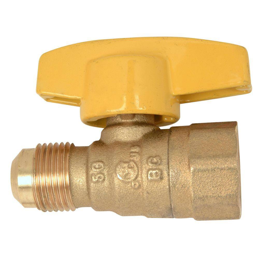 BrassCraft 12 in. OD Flare x 12 in. FIP Gas Ball Valve PSSD-41