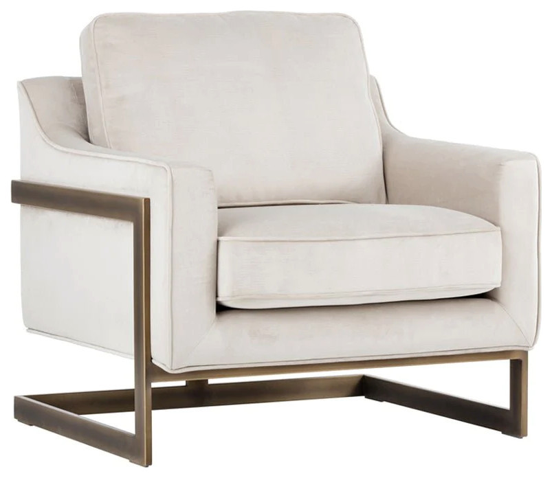 Electa Lounge Chair  Piccolo Prosecco   Contemporary   Armchairs And Accent Chairs   by Peachtree Fine Furniture  Houzz