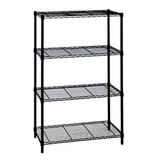 HDX 4-Tier Steel Wire Shelving Unit in Black (36 in. W x 54 in. H x 14 in. D) 21436BPS