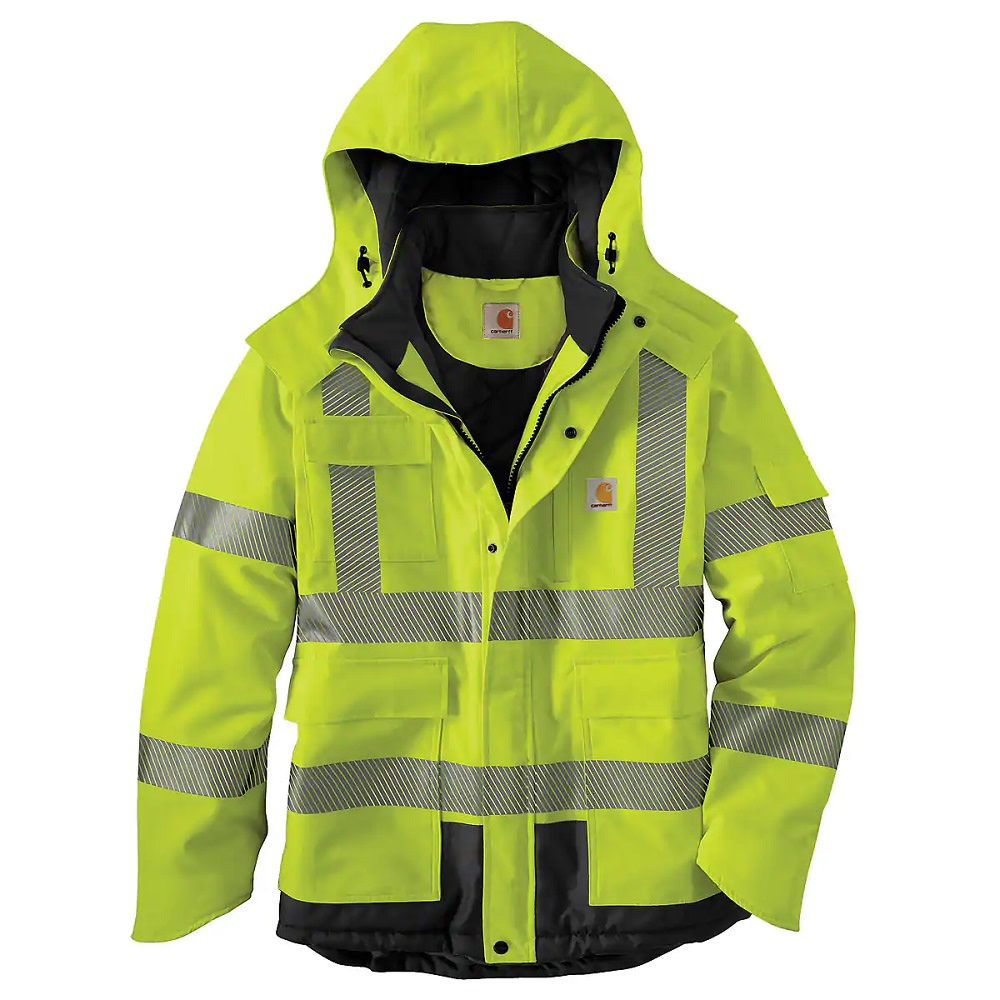 Men's Brite Lime Waterproof Hi-Viz Class 3 Sherwood Jacket, XL