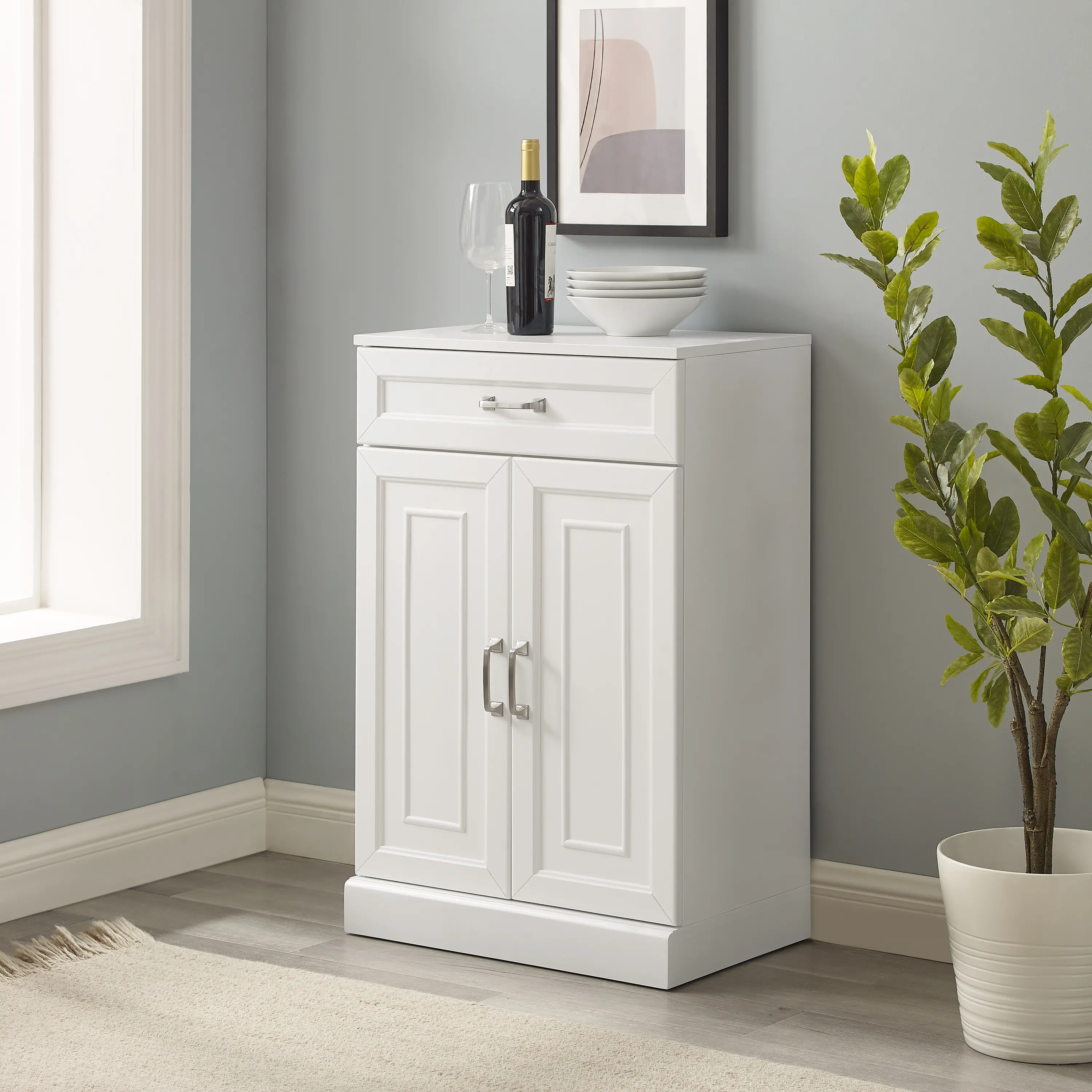 Stanton White Storage Cabinet