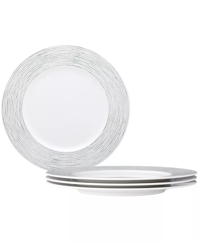 Noritake Hammock Stripes Rim Dinner Plates Set of 4