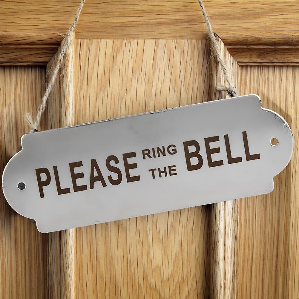 Stainless Steel Fence Post Garden House Home Door Gate Toilet Warning Sign Board With Install Screwsplease Ring The Bell