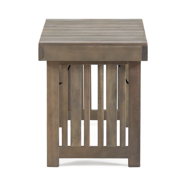 Kyoto Outdoor Acacia Wood Folding Side Table by Christopher Knight Home