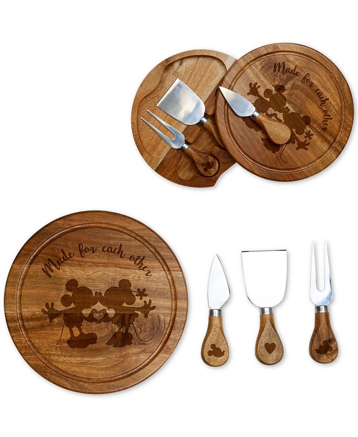 Disney Mickey Minnie Mouse - 'Acacia Brie' Cheese Board Tools Set