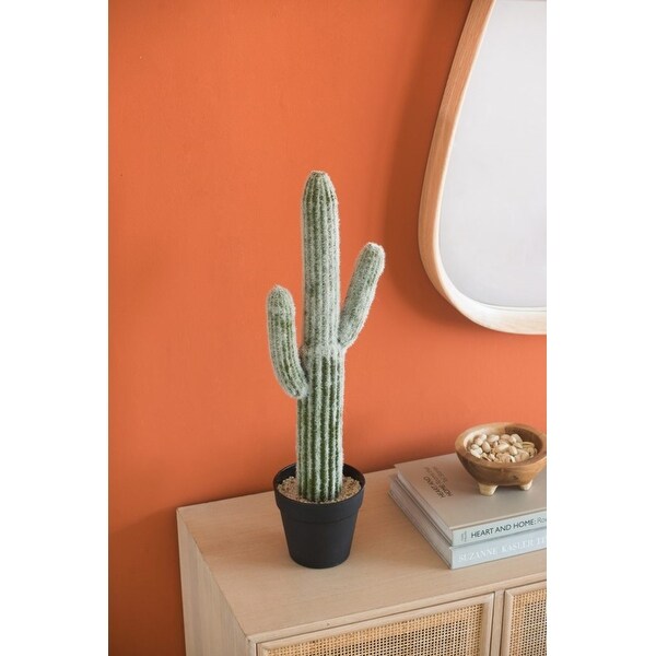 Potted Artificial Saguaro Cactus