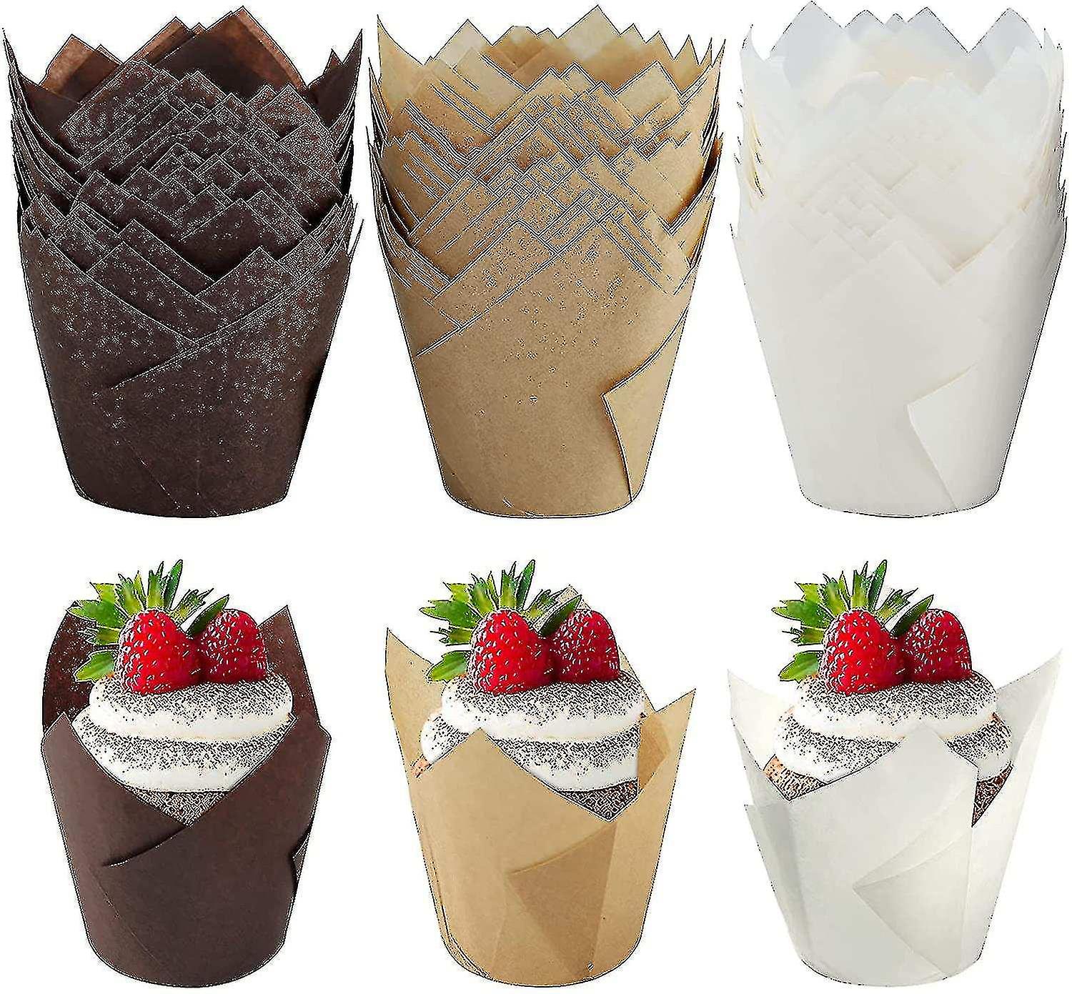 150pcs Muffin  S Baking Paper  S Tulip Baking Paper  S  Cakes And Muffins For Wedding Party Birthday