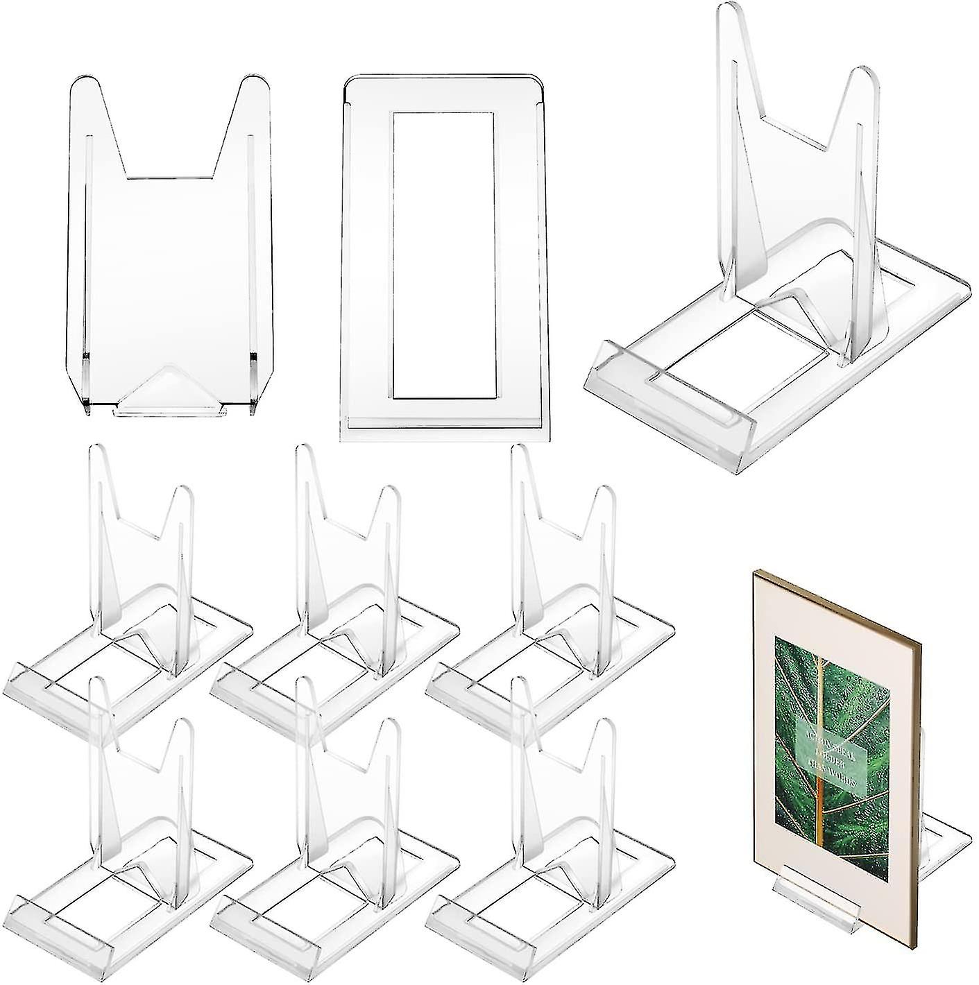 6 Set Acrylic Plate Stands， Clear Display Stand Adjustable Clear Acrylic Plastic Display Stands Easel Multifunctional Display Holder For Photos