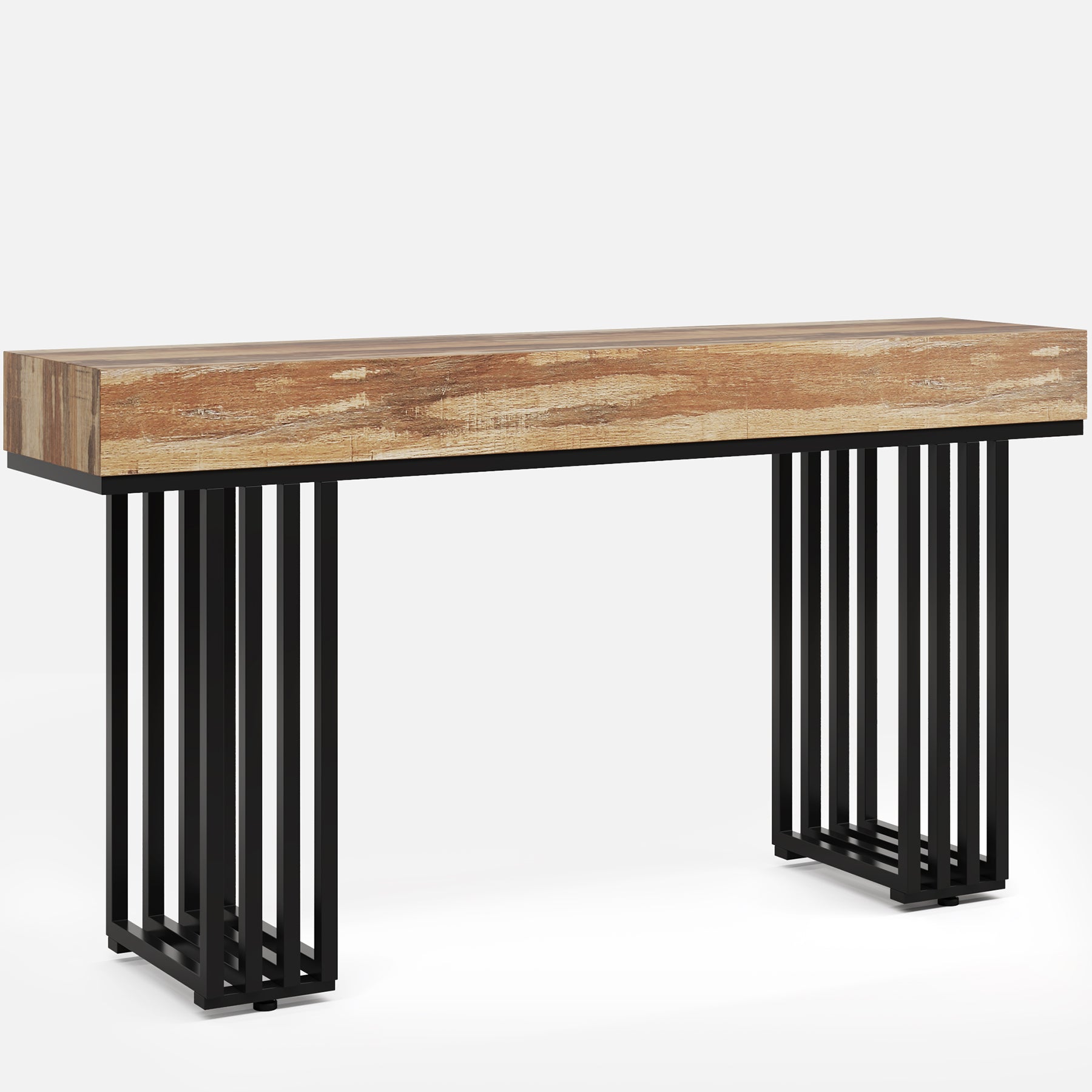 55-inch Console Table, Modern Entryway Table with Metal Legs