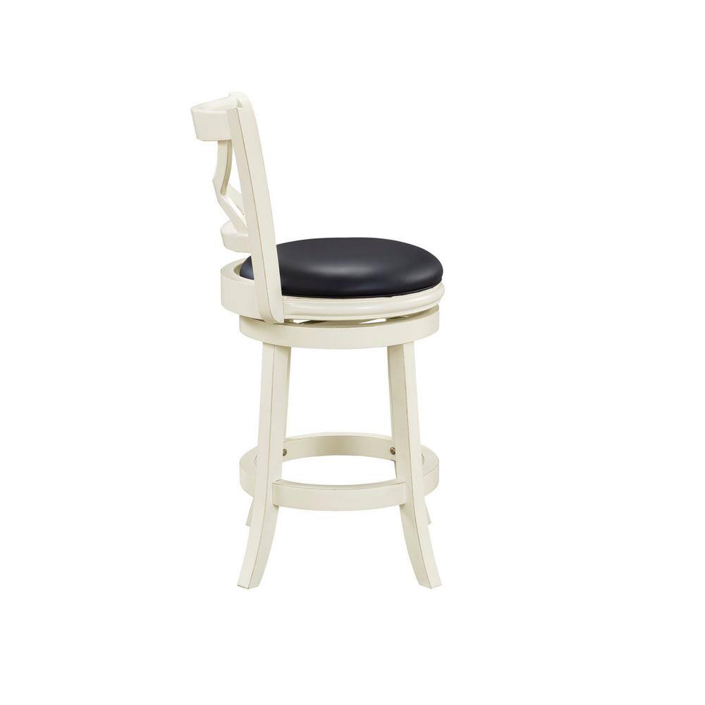 Boraam Florence 24 in. Cream Swivel Cushioned Bar Stool 43724