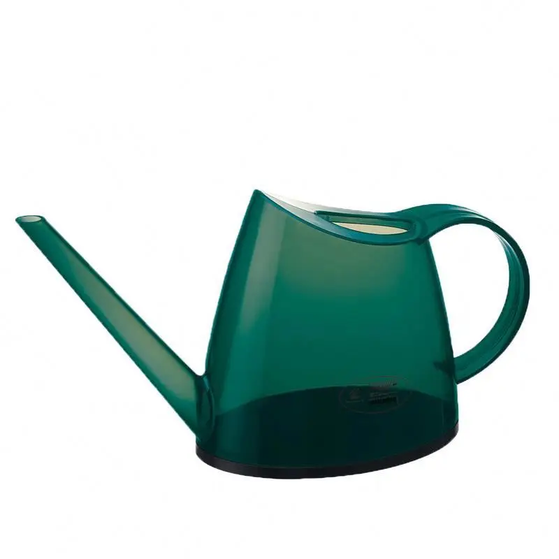 Wholesale Custom 1.4L  Colorful Translucent Translucent Green Gray Indoor Plastic Watering Can/