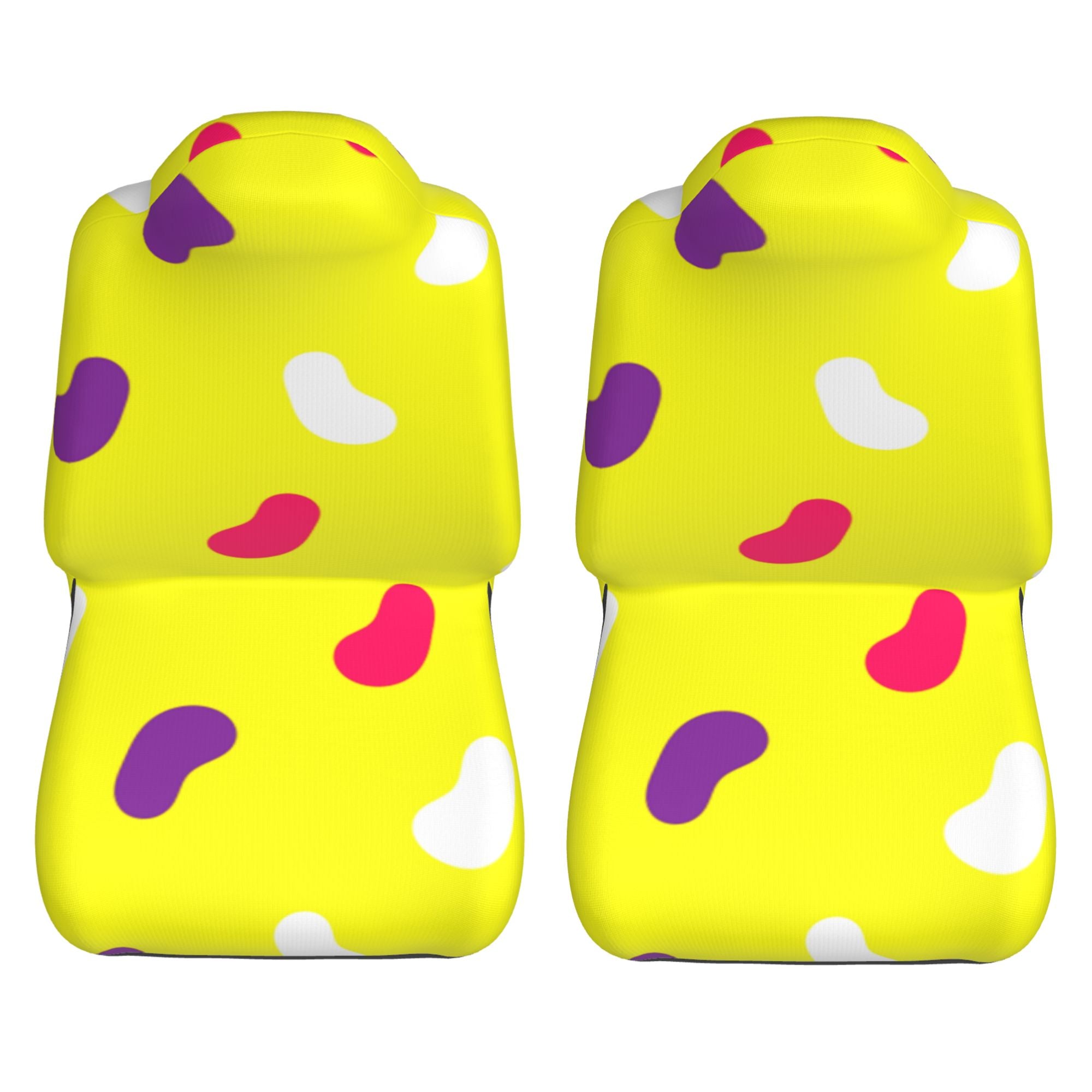 ZICANCN Car Seat Cover Candy Yellow Print Car Front Seat Covers Protectors ， Automotive Seat Covers for Cars Trucks Suv