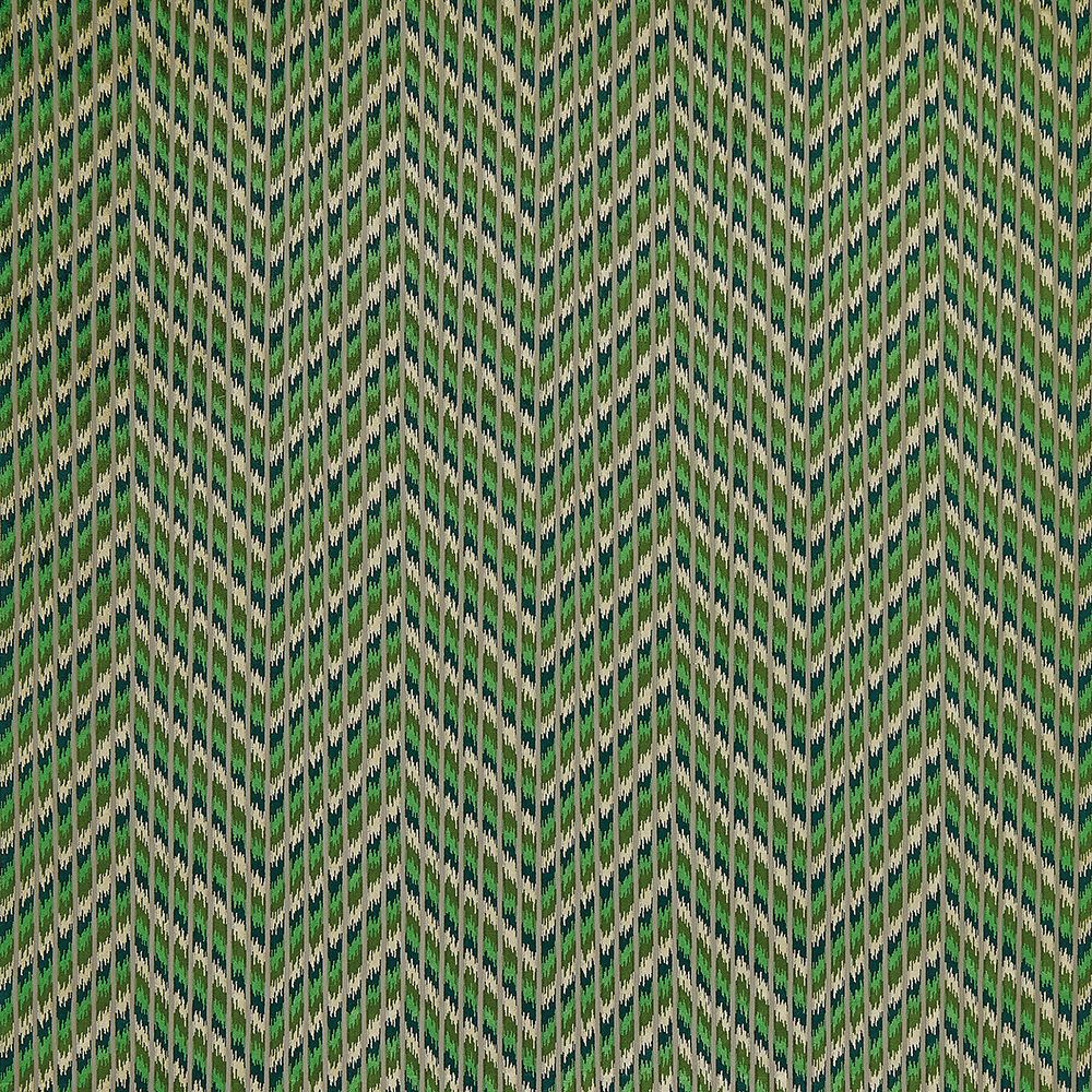 Viviana Stripe Leaf/Pine Fabric