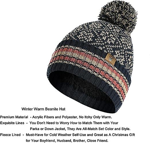 Winter Hat Scarf And Touch Screen Gloves (navy)