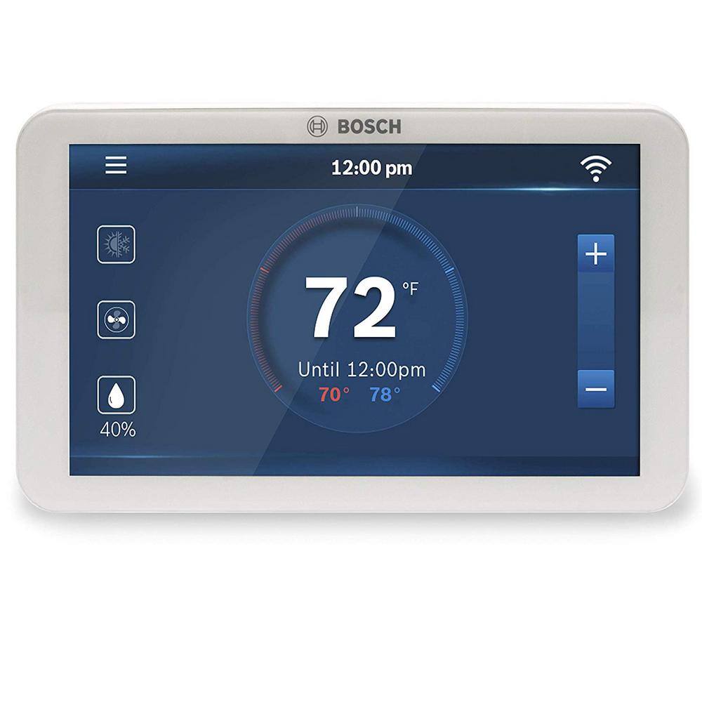 Bosch BCC100 Connected Control 7-Day Wi-Fi Internet 4-Stage Programmable Color Touchscreen Thermostat with Weather Access BCC-100