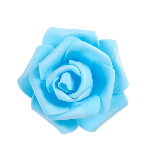 100Pack Blue Rose Artificial Flower Heads for Wedding Home Party Decorations