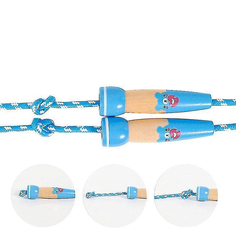 Toy Jump Rope For Kids Adjustable Skipping Rope With Wooden Handle， Outdoor Fitness Sports