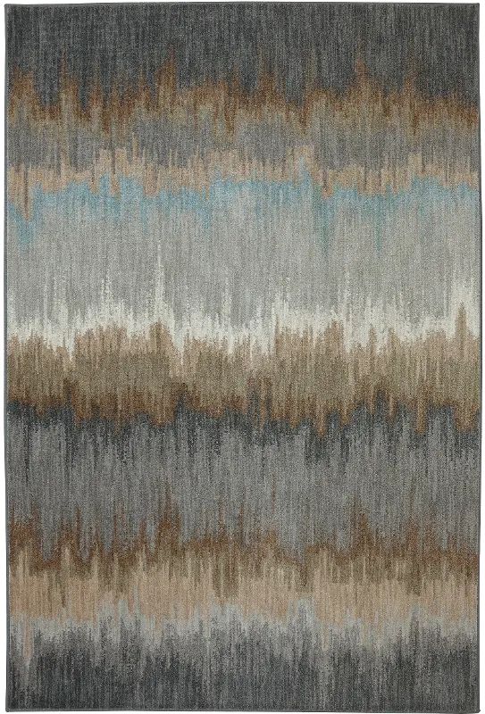 Euphoria 5 x 8 Cashel Abyss Blue and Gray Area Rug