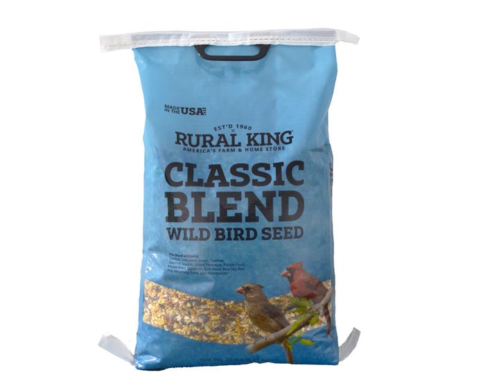 Rural King Classic Blend Wild Bird Seed， 20 lb. Bag