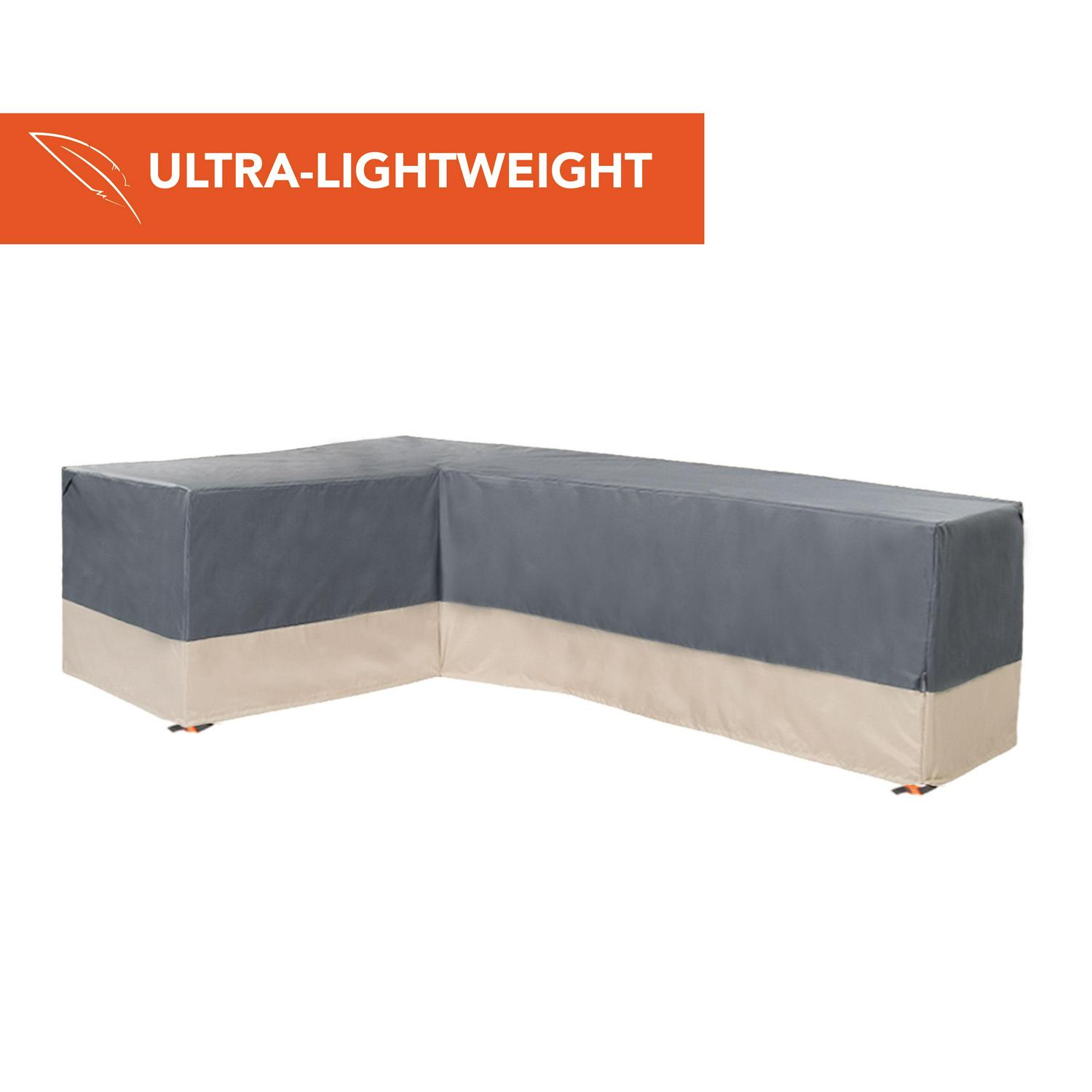 Modern Leisure Renaissance Outdoor Sectional Cover， Left-Facing， 104 L x 83 L x 32 W x 31 H， Gray