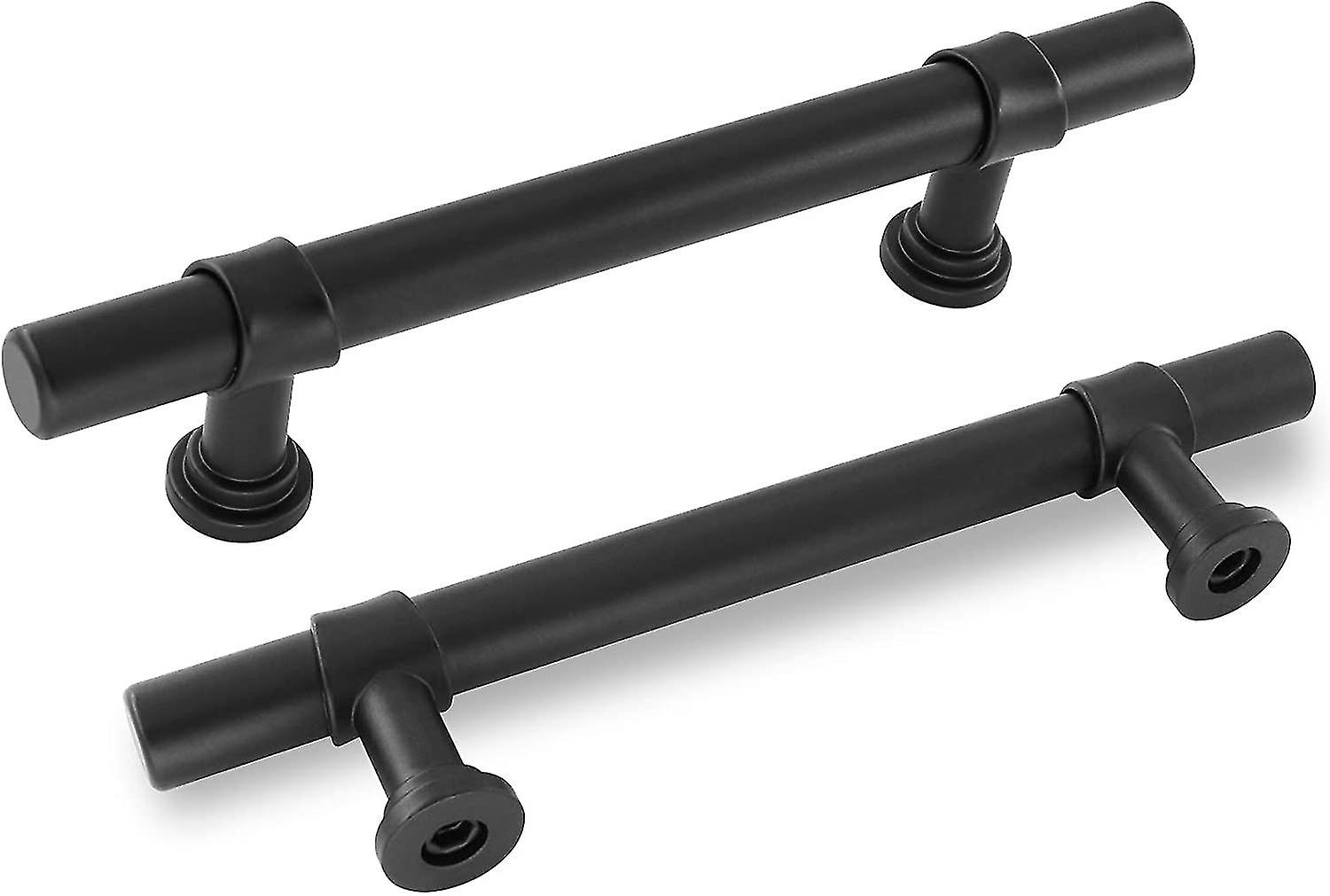 Set Of 10 Black Kitchen Furniture Handles -96mm Center Distance