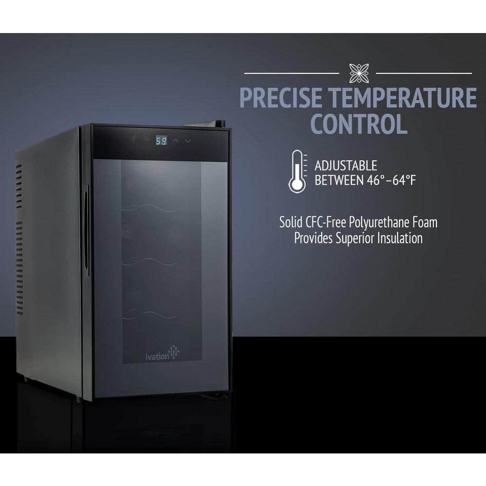 Ivation Thermoelectric 8Bottle Free Standing Wine Cooler