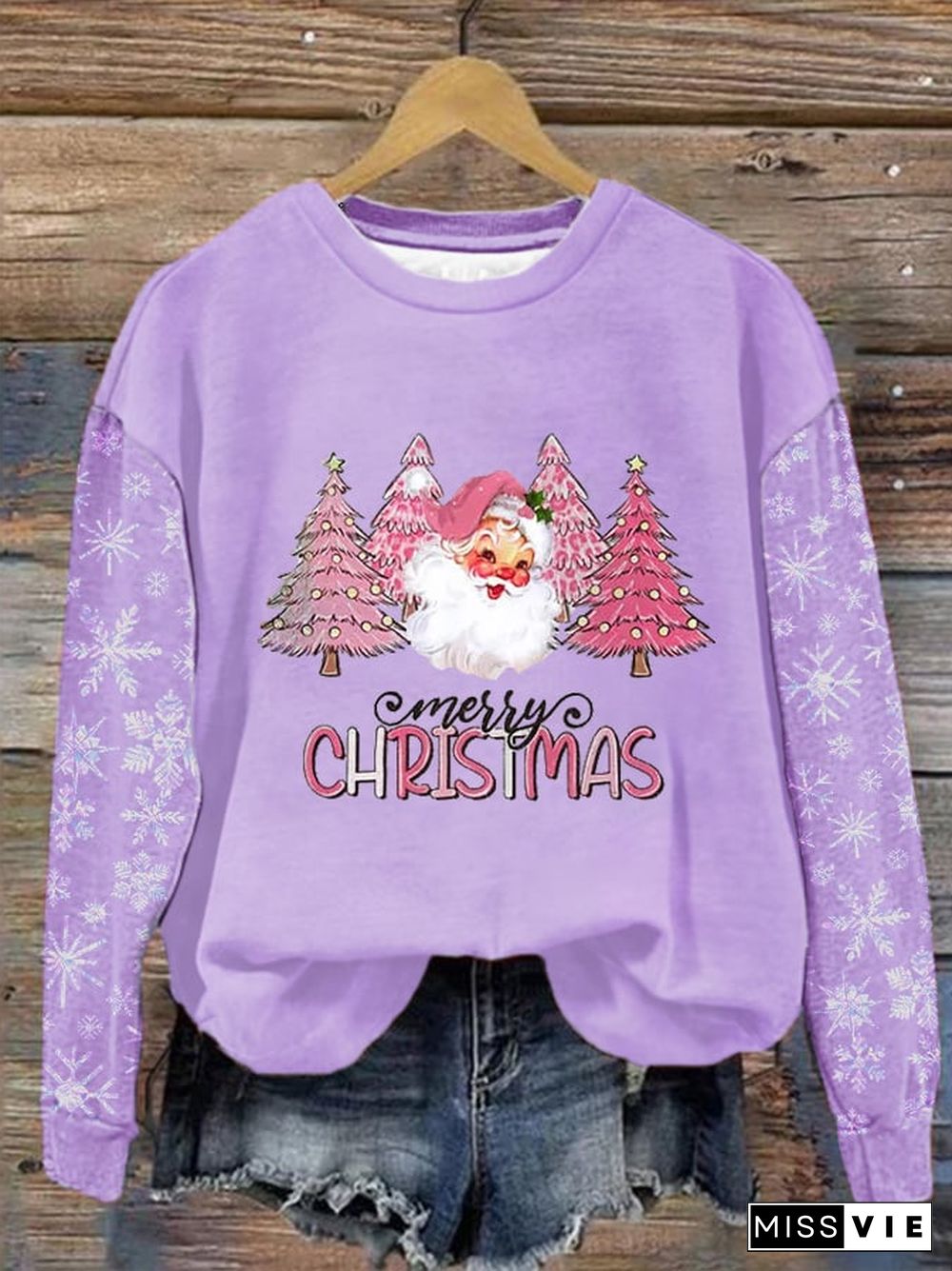 Women's Merry Christmas Print Casual Sweatshirt