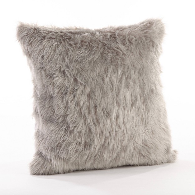 Oversize Down Filled Faux Fur Square Throw Pillow Saro Lifestyle