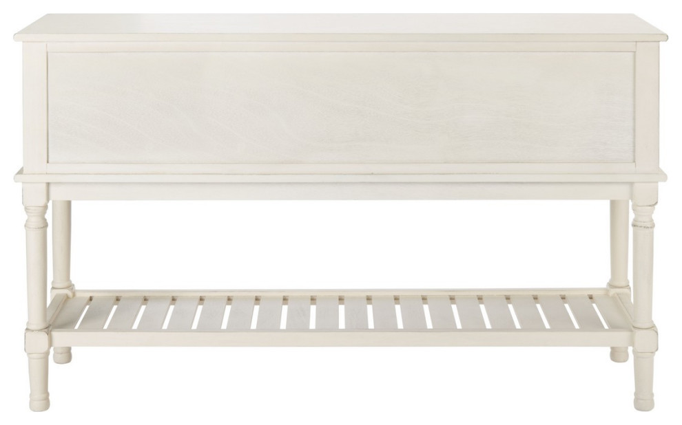 Piper 2 Drawer 2 Door Console Table Distressed White   Traditional   Console Tables   by V.S.D Furniture  Houzz