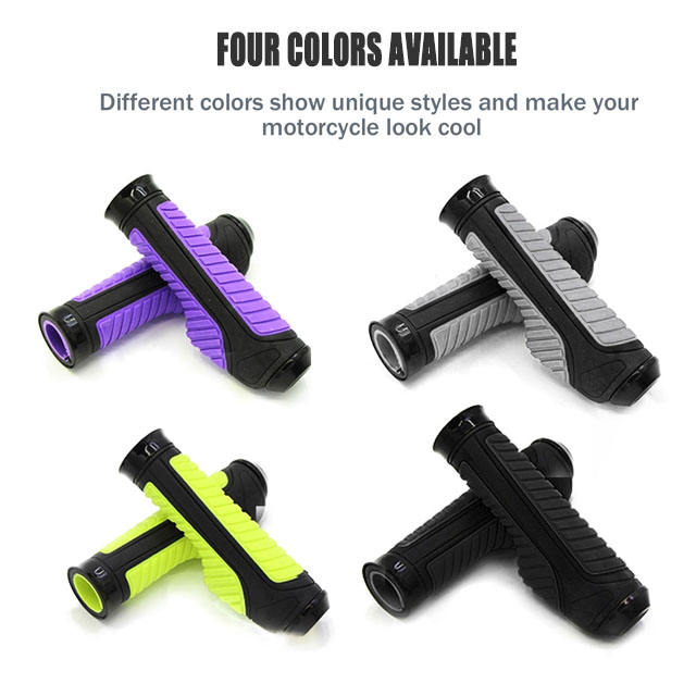 Double Lock Bar Cover Grips Anti skid Shock Absorb Bike Handlebar Cycle Grip