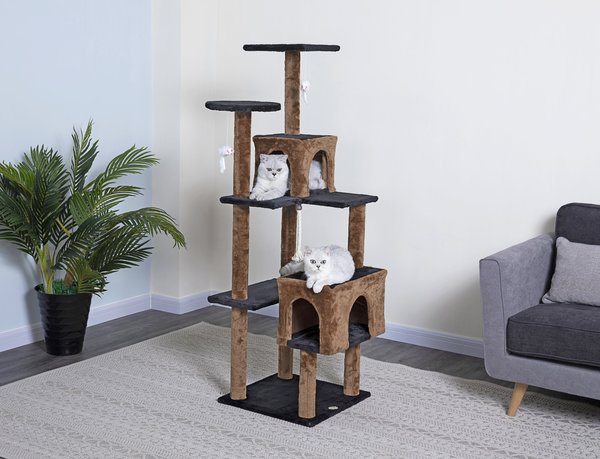 Go Pet Club 61-in Faux Fur Cat Tree and Condo