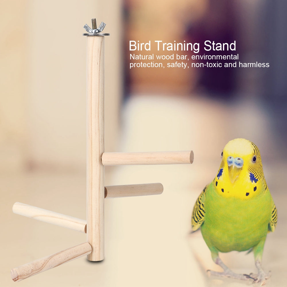 Bird Perch， With Hook  Perch， Wooden Perch Training Stands Parrots Pets Animals For Birds