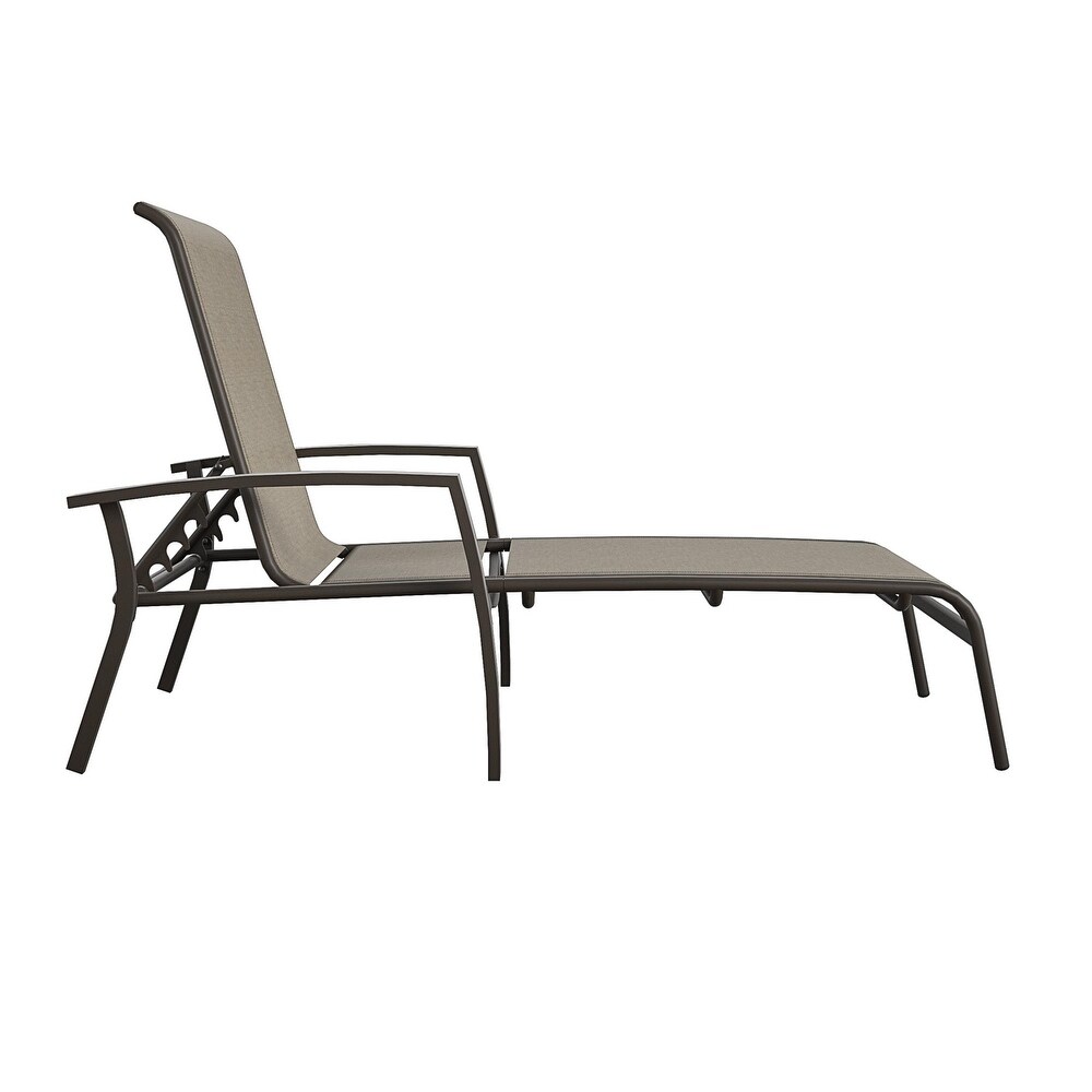 COSCO Outdoor Aluminum Chaise Lounge Chair (Set of 2)   N/A