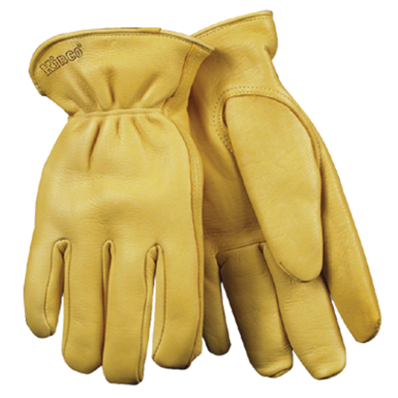 Kinco Men\u0027s Indoor/Outdoor Driver Work Gloves Gold M 1 pair