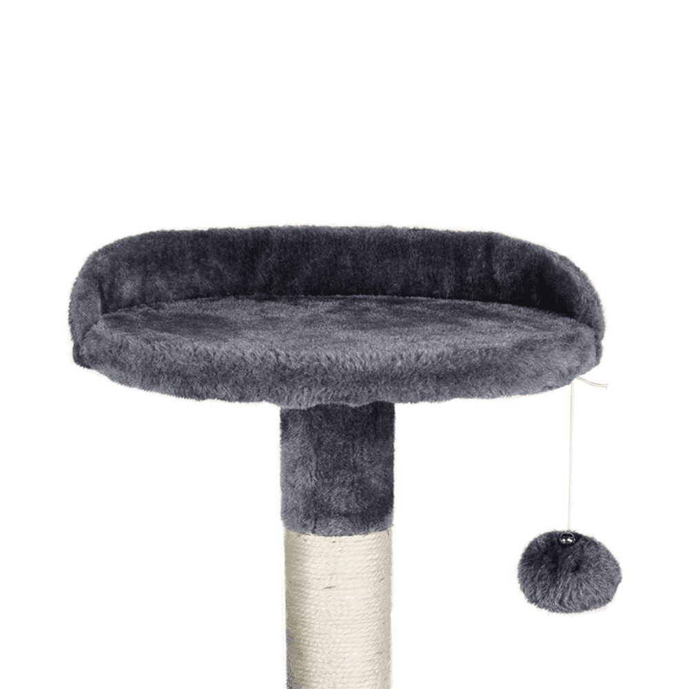 Yaheetech 51-in Cat Tree and Condo Scratching Post Tower， Gray