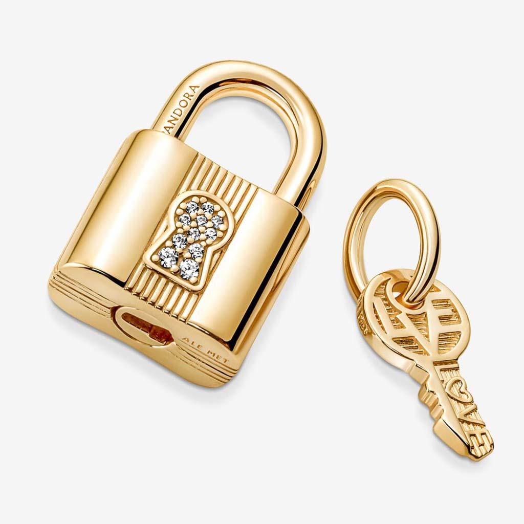 PANDORA  Padlock & Key Dangle Charm