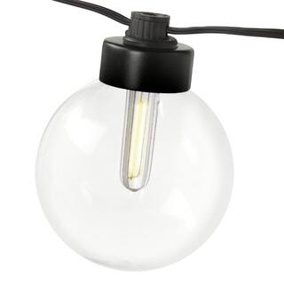 Hampton Bay 10-Bulbs 11 ft. OutdoorIndoor Plug-In LED String Light with Filament Bulb 12300-1