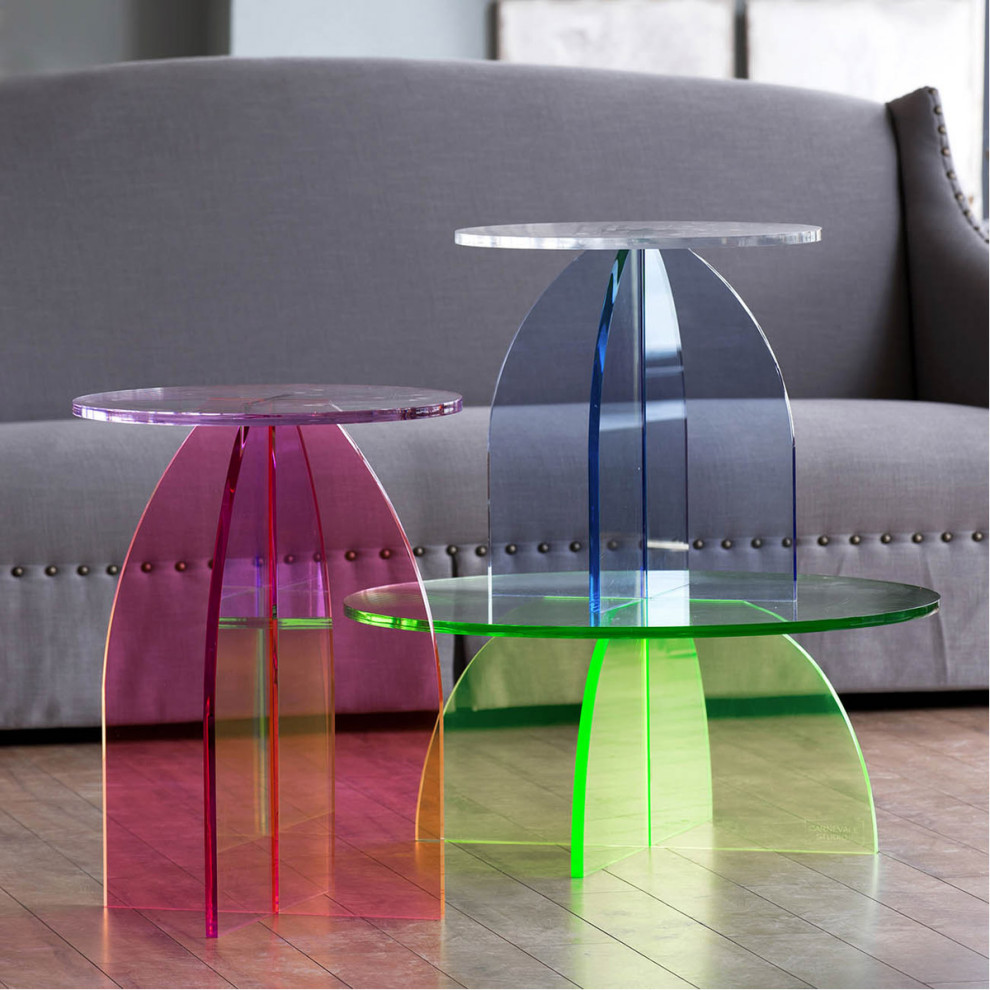 Callie Coffee Table  Clear and Green   Contemporary   Coffee Tables   by Lighting New York  Houzz