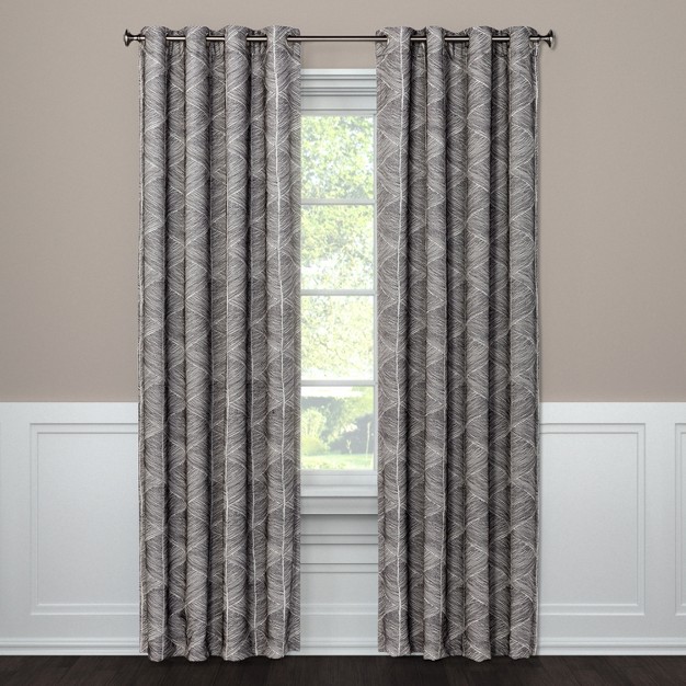 1pc Blackout Modern Stroke Window Curtain Panel