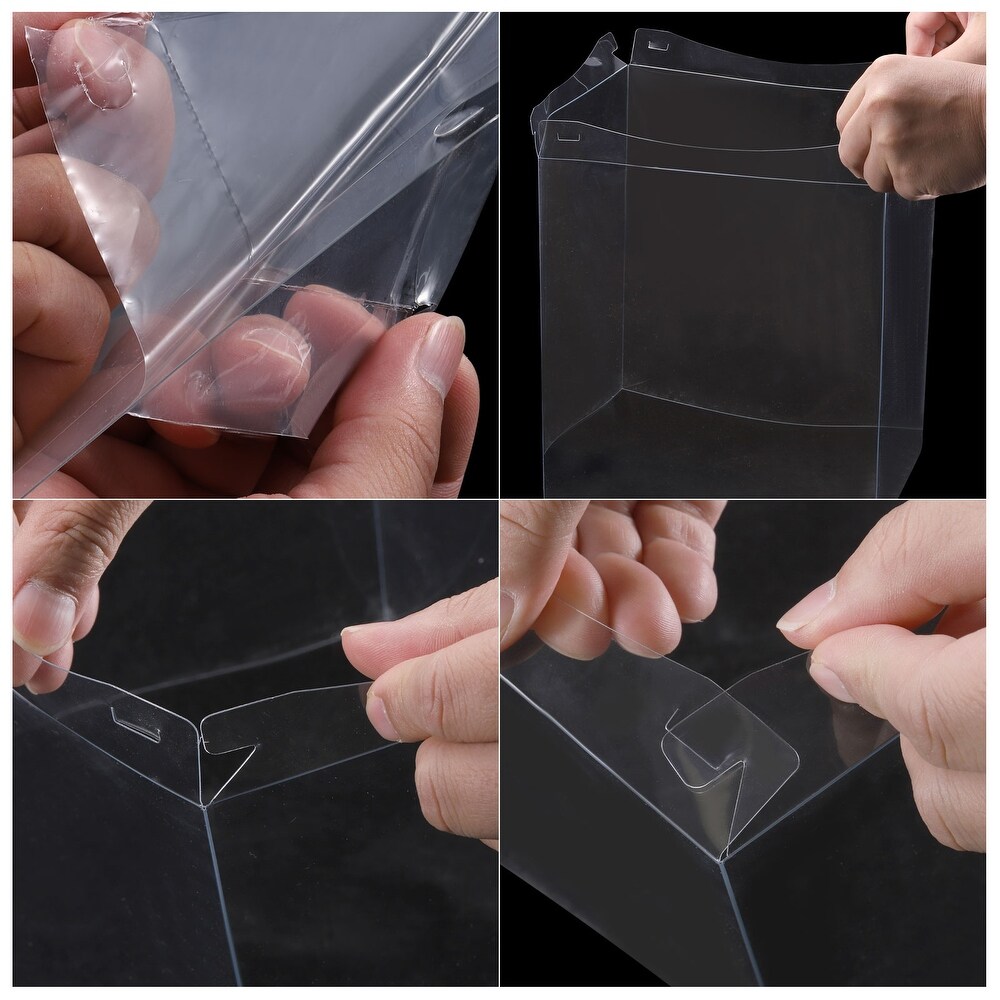 Clear Cake Box with Ribbon  5Pcs 10\