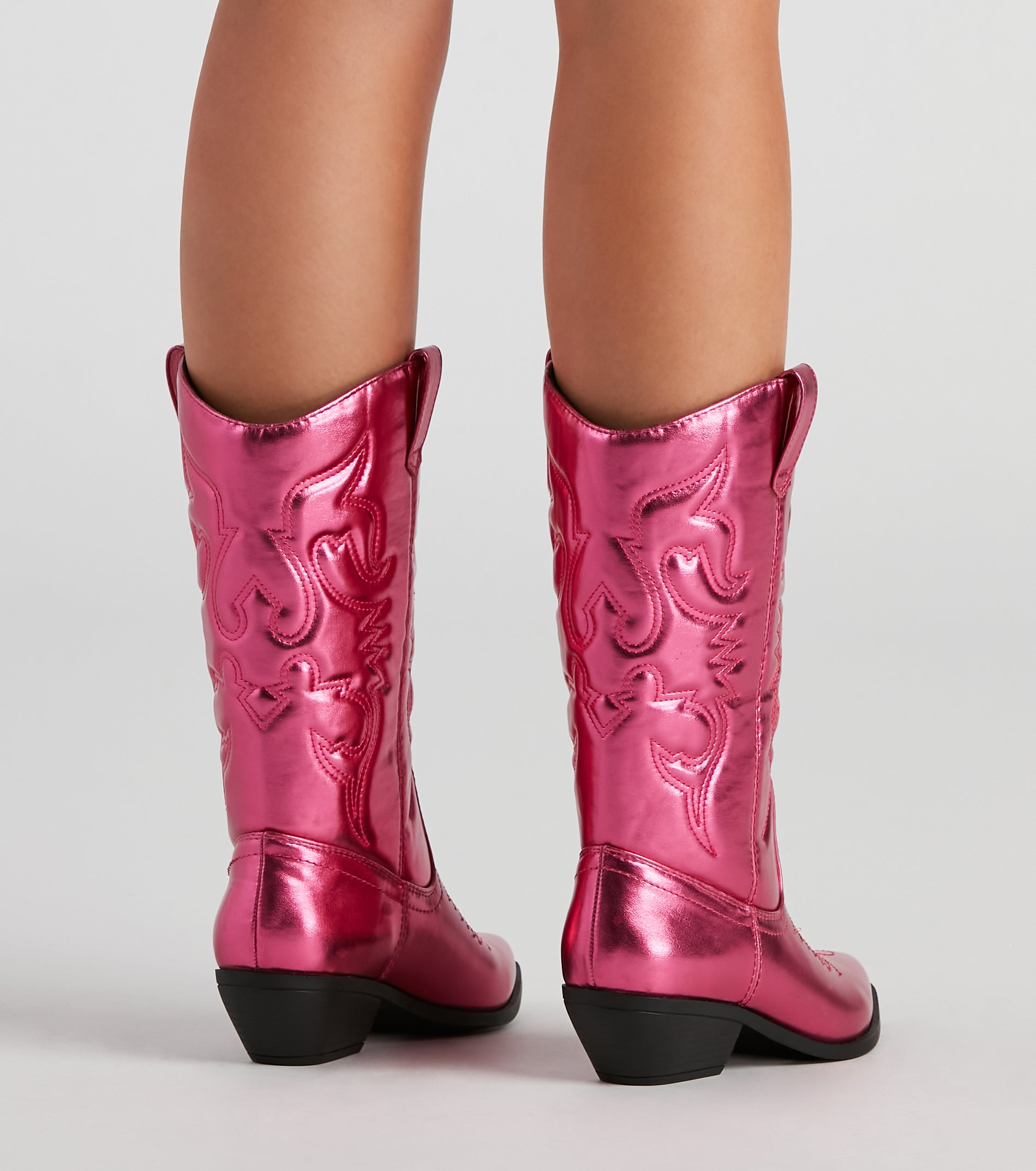 Major Glam Metallic Cowboy Boots