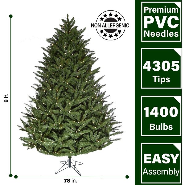 Fraser Hill Farm 9ft. Centerville Pine Christmas Tree with Lighting