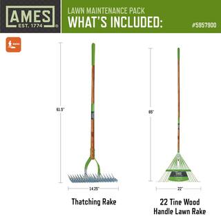 Ames Lawn Maintenance Garden Tool Set (Set of 2) 5957900